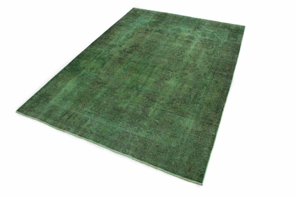 vintage-orientteppich-grun-283x199cm-handgeknupft-unikat-1 Oriental Rug 283x199 cm Wool Hand-knotted