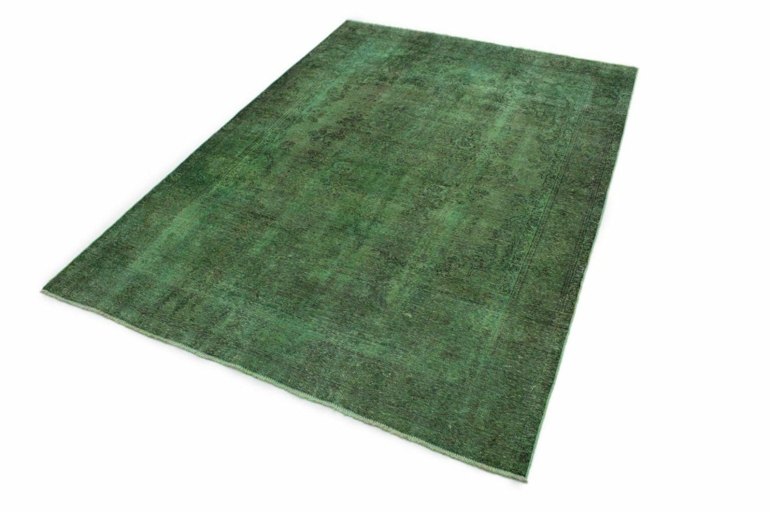 vintage-orientteppich-grun-283x199cm-handgeknupft-unikat-1 Oriental Rug 283x199 cm Wool Hand-knotted