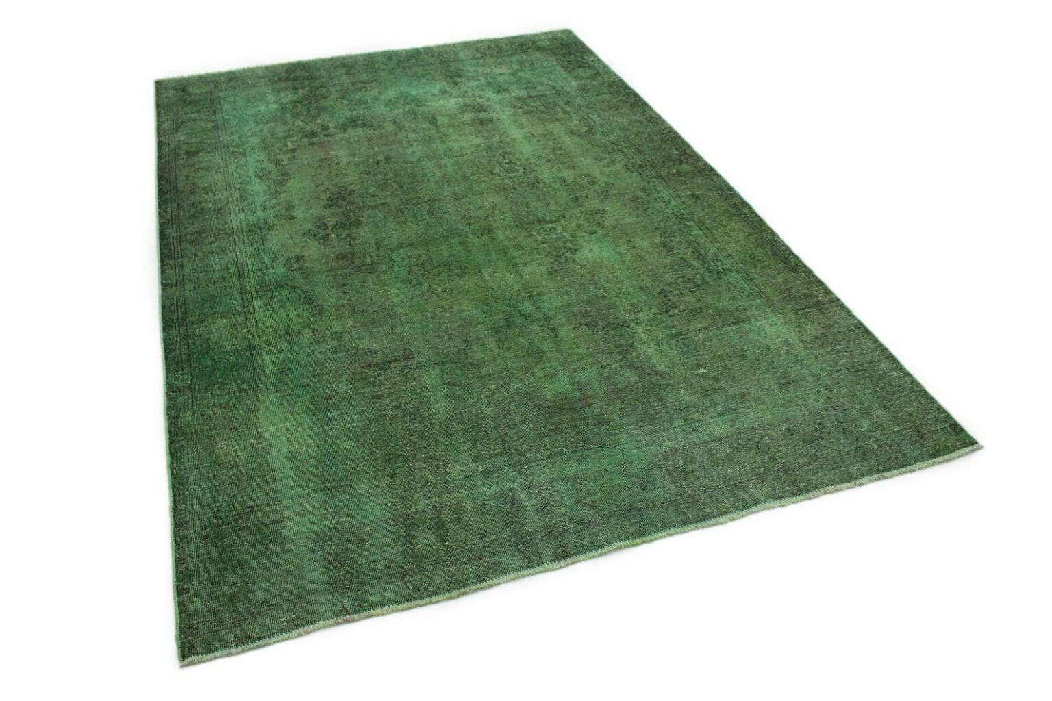 vintage-orientteppich-grun-283x199cm-handgeknupft-unikat-2 Oriental Rug 283x199 cm Wool Hand-knotted