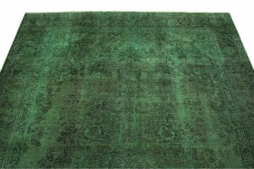 vintage-orientteppich-grun-283x199cm-handgeknupft-unikat-3 Oriental Rug 283x199 cm Wool Hand-knotted