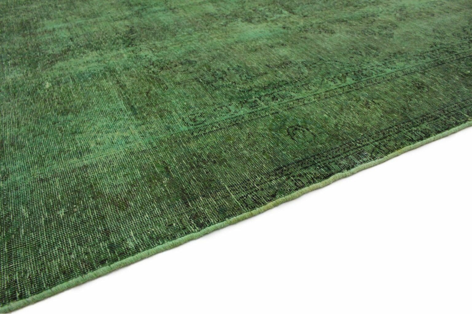 vintage-orientteppich-grun-283x199cm-handgeknupft-unikat-6 Oriental Rug 283x199 cm Wool Hand-knotted