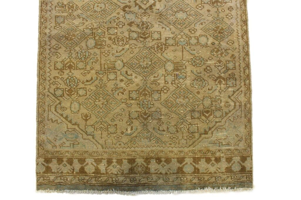 vintage-orientteppich-232x104-cm-beige-handgeknupft-unikat-4 Oriental Rug 232x104 cm Wool Hand-knotted