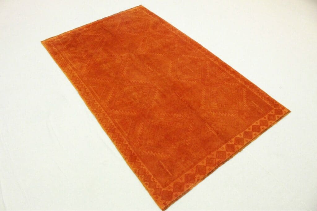 vintage-orientteppich-225x139cm-orange-handgeknupft-exklusiv-4 Persian Rug 225 x 139 cm Wool Hand-knotted