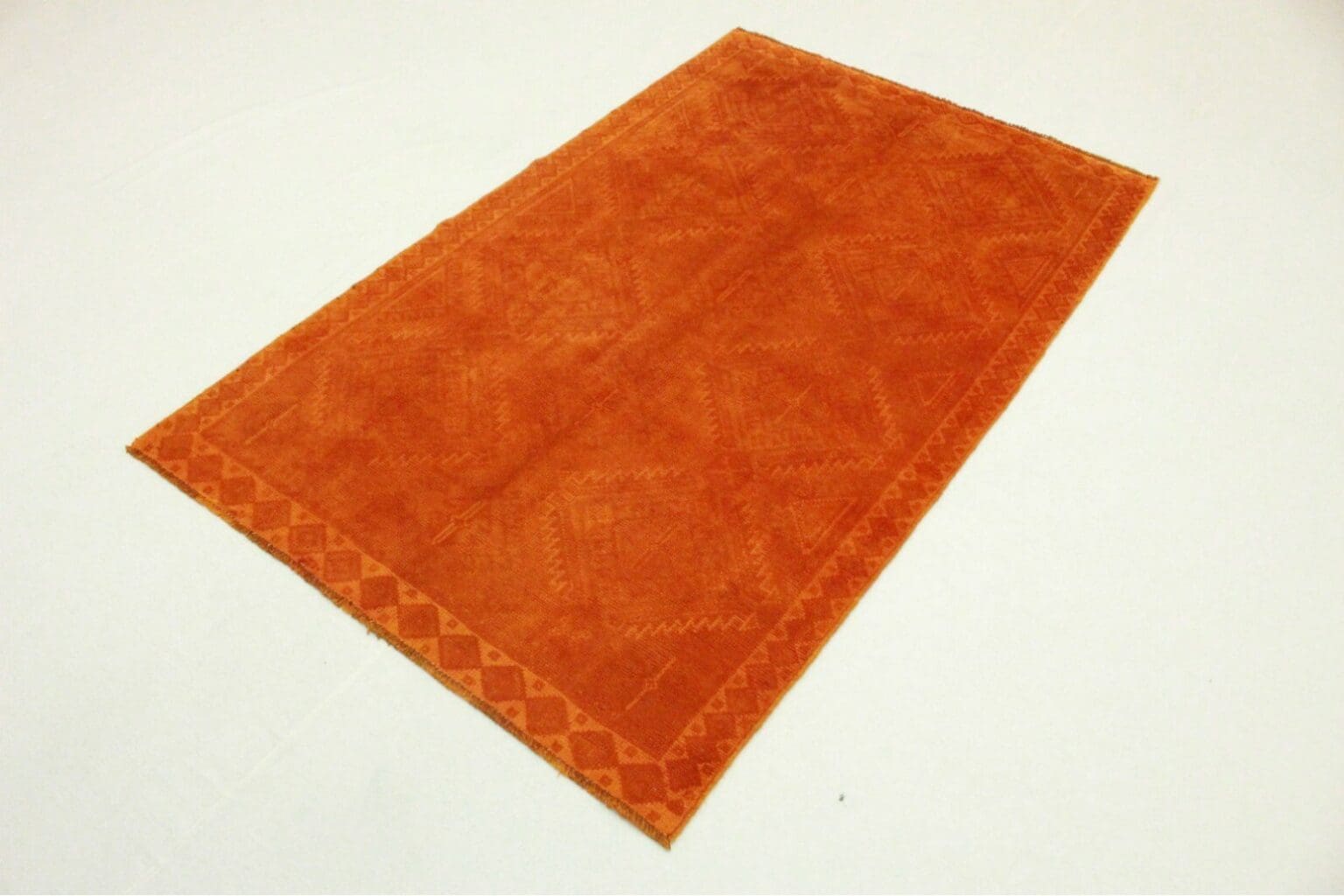 vintage-orientteppich-225x139cm-orange-handgeknupft-exklusiv-5 Persian Rug 225 x 139 cm Wool Hand-knotted