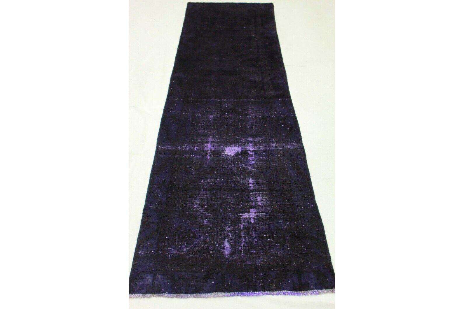 vintage-laufer-lila-280x89cm-handgeknupft-orientteppich-1 Oriental Rug — handmade, 280 × 85 cm, Wool