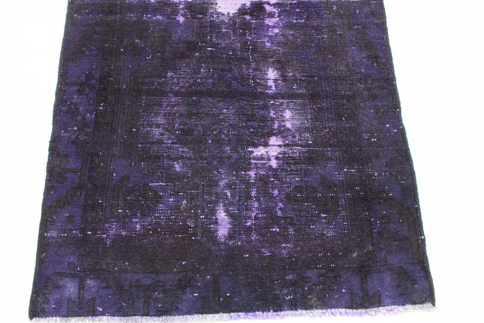 vintage-laufer-lila-280x89cm-handgeknupft-orientteppich-2 Oriental Rug — handmade, 280 × 85 cm, Wool
