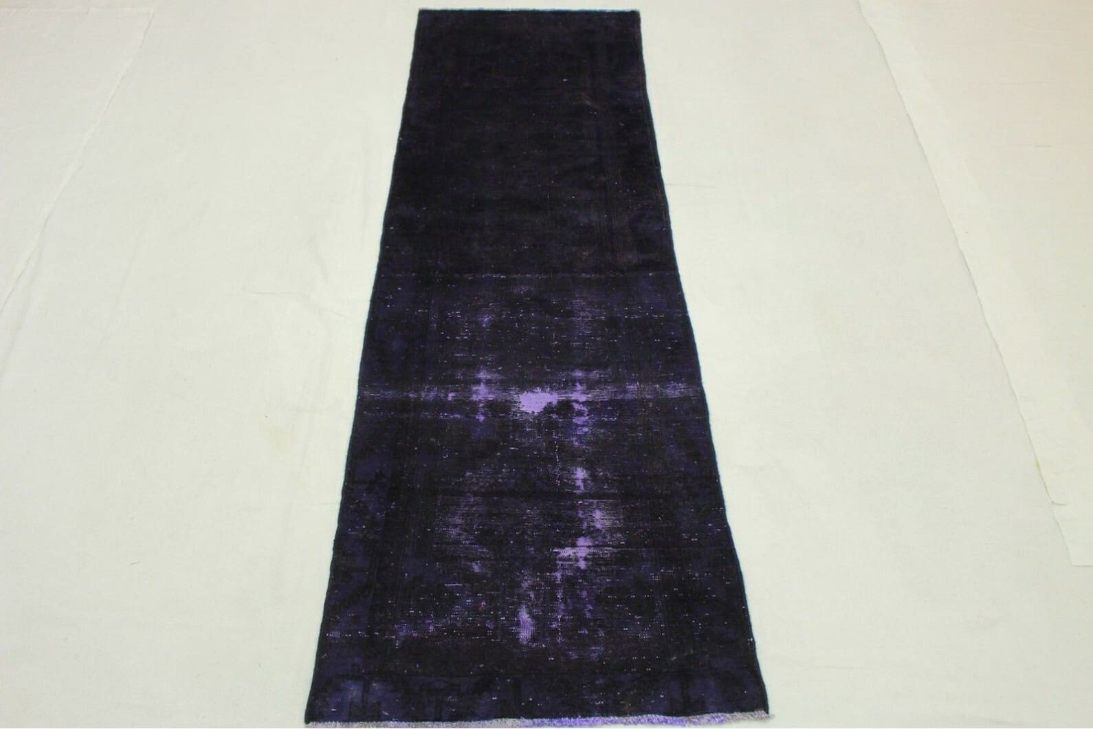 vintage-laufer-lila-280x89cm-handgeknupft-orientteppich-3 Oriental Rug — handmade, 280 × 85 cm, Wool