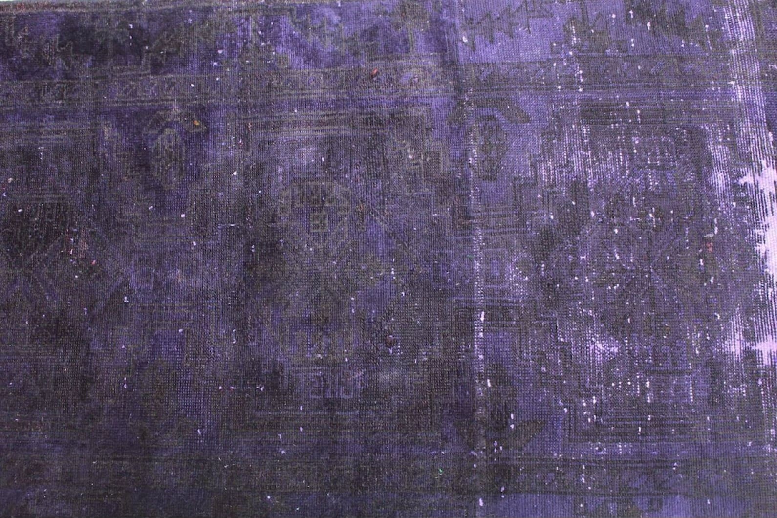 vintage-laufer-lila-280x89cm-handgeknupft-orientteppich-4 Oriental Rug — handmade, 280 × 85 cm, Wool