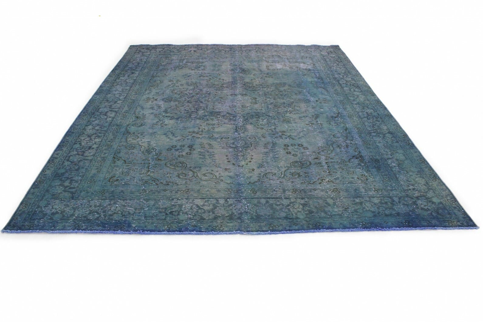 vintage-orientteppich-blau-375x289cm-einzigartiges-design-handgeknupft-1 Handmade Wool Oriental Rug, 375 × 288 cm