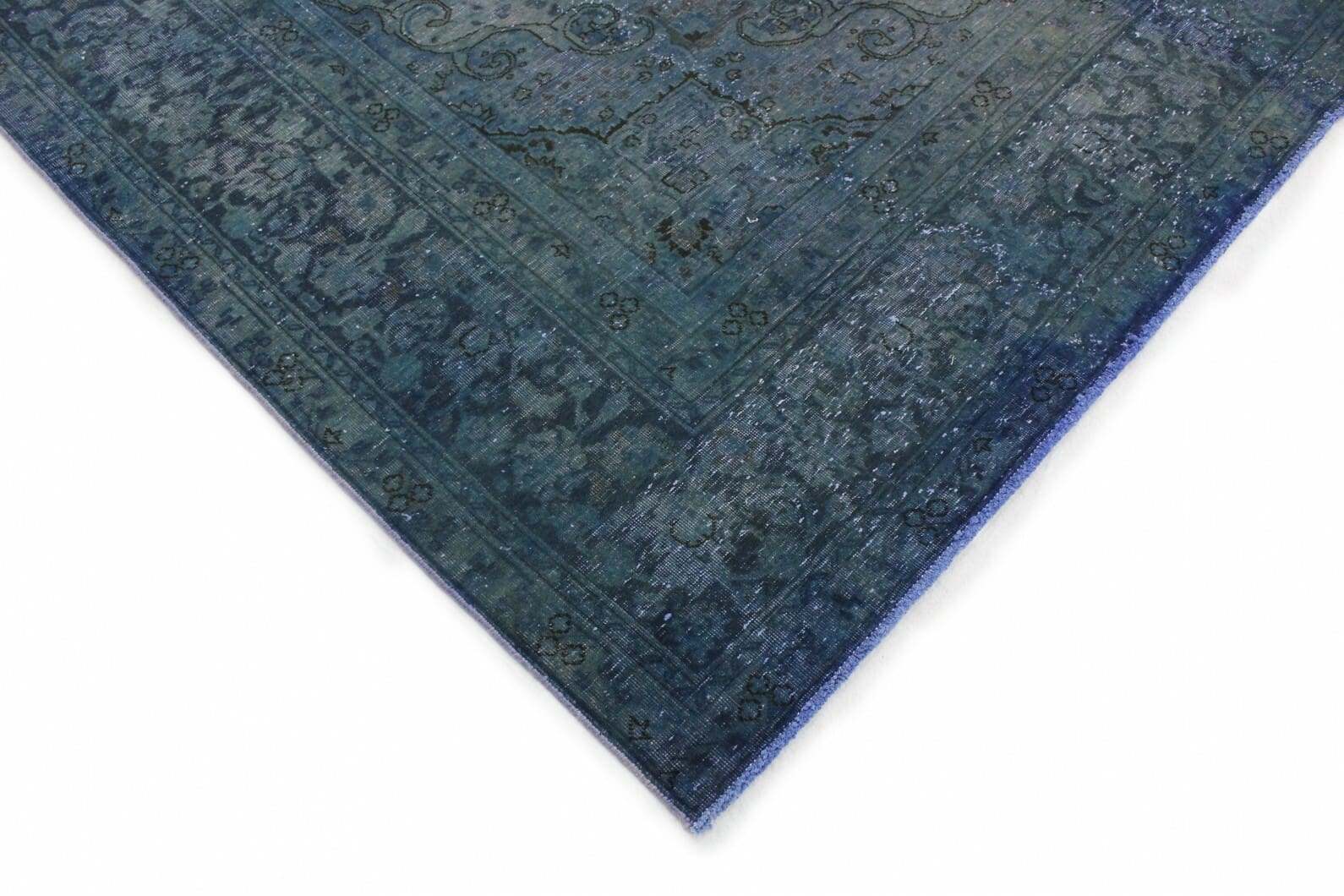 vintage-orientteppich-blau-375x289cm-einzigartiges-design-handgeknupft-3 Handmade Wool Oriental Rug, 375 × 288 cm