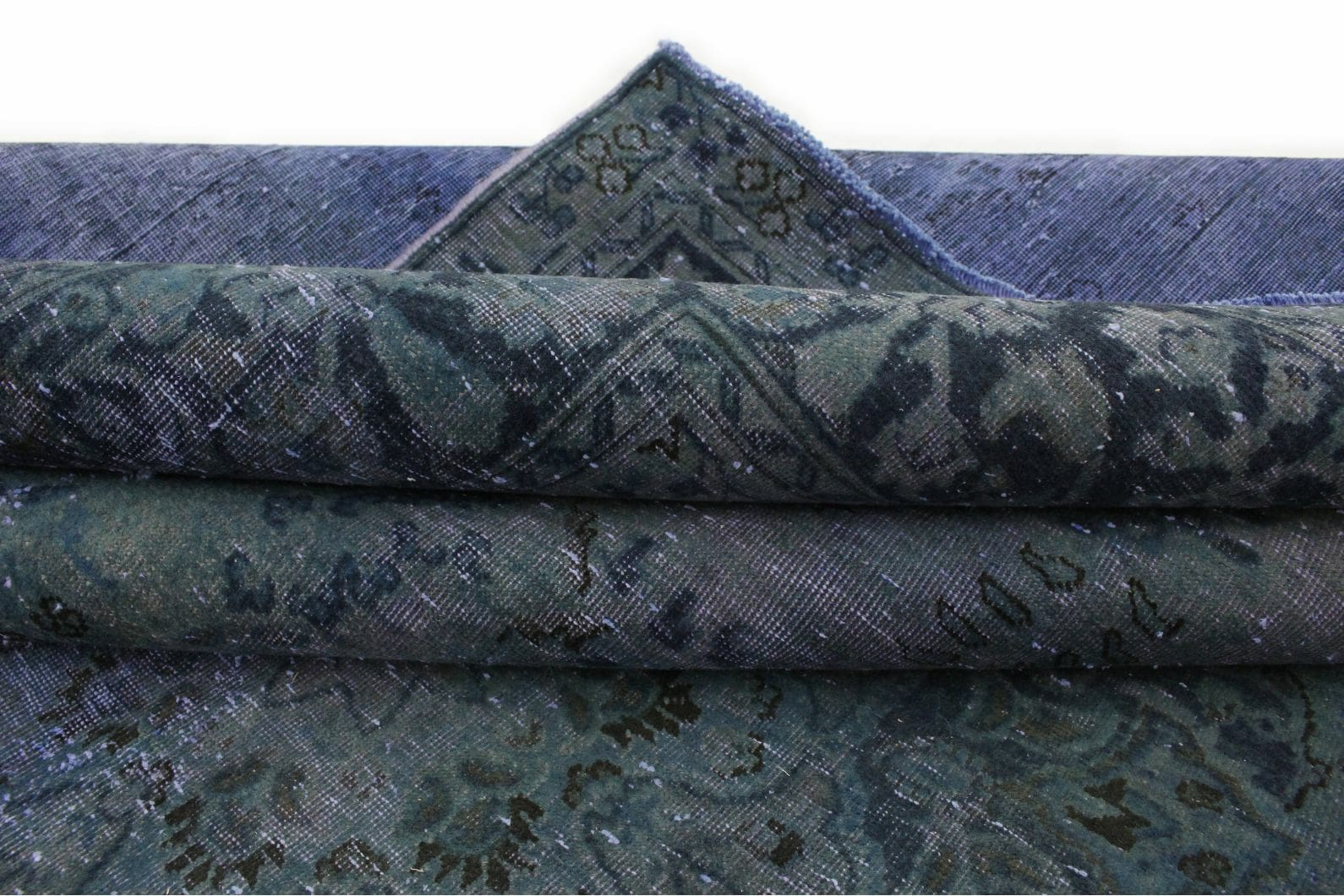 vintage-orientteppich-blau-375x289cm-einzigartiges-design-handgeknupft-5 Handmade Wool Oriental Rug, 375 × 288 cm