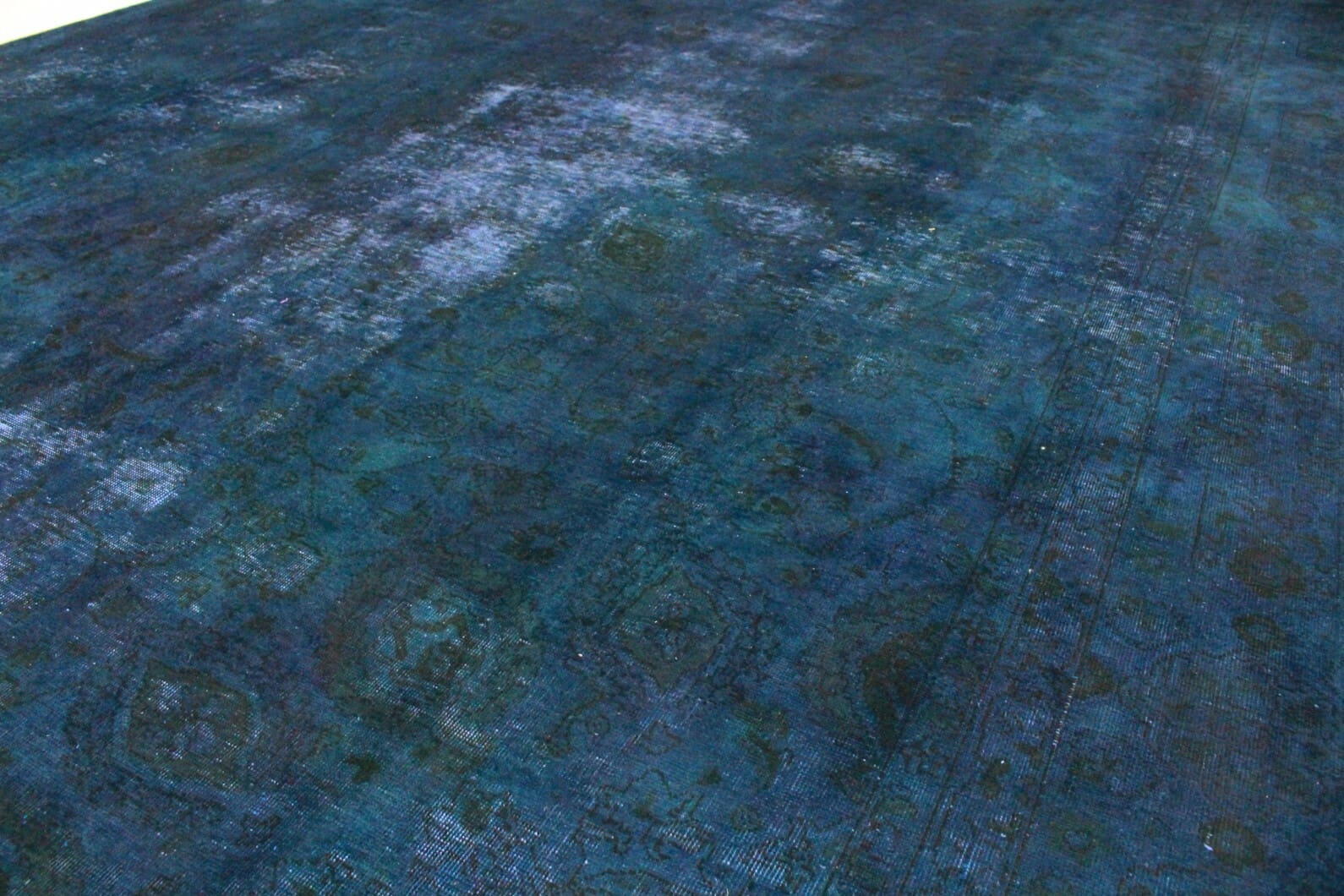 vintage-orientteppich-blau-turkis-388x279-cm-handgeknupft-1 Handmade Wool Oriental Rug, 386 × 280 cm