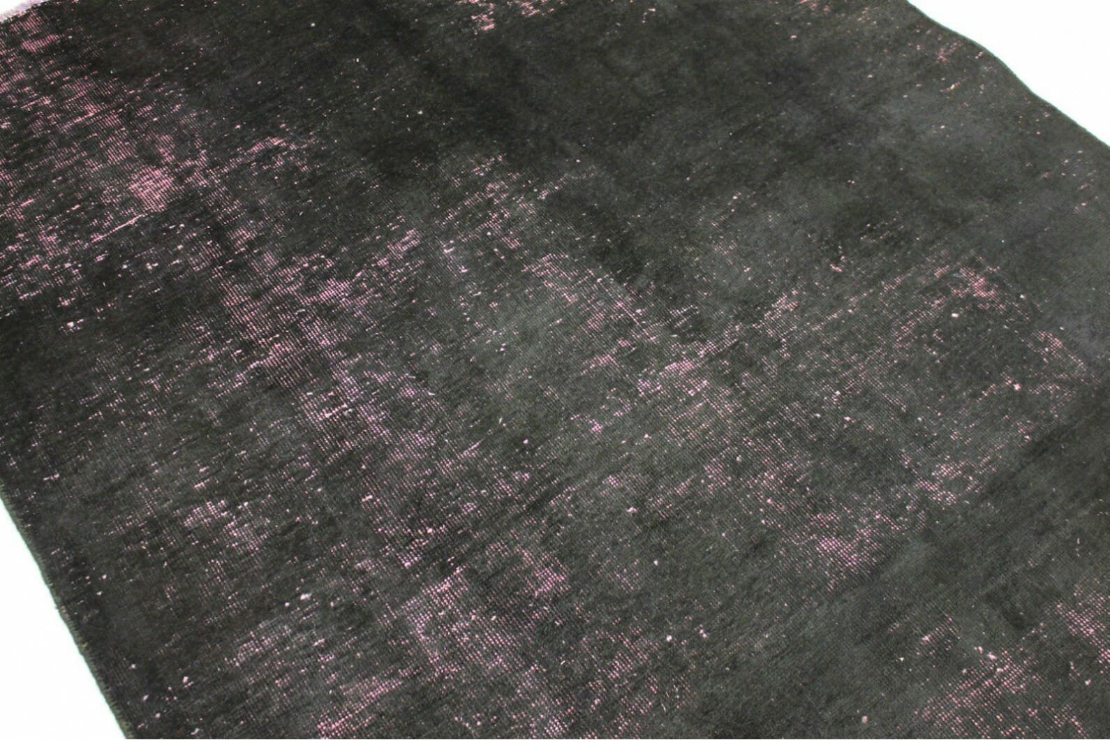 vintage-orientteppich-192x149cm-schwarz-rosa-handgeknupft-2 Oriental Rug — hand-knotted, 192 × 148 cm, Wool