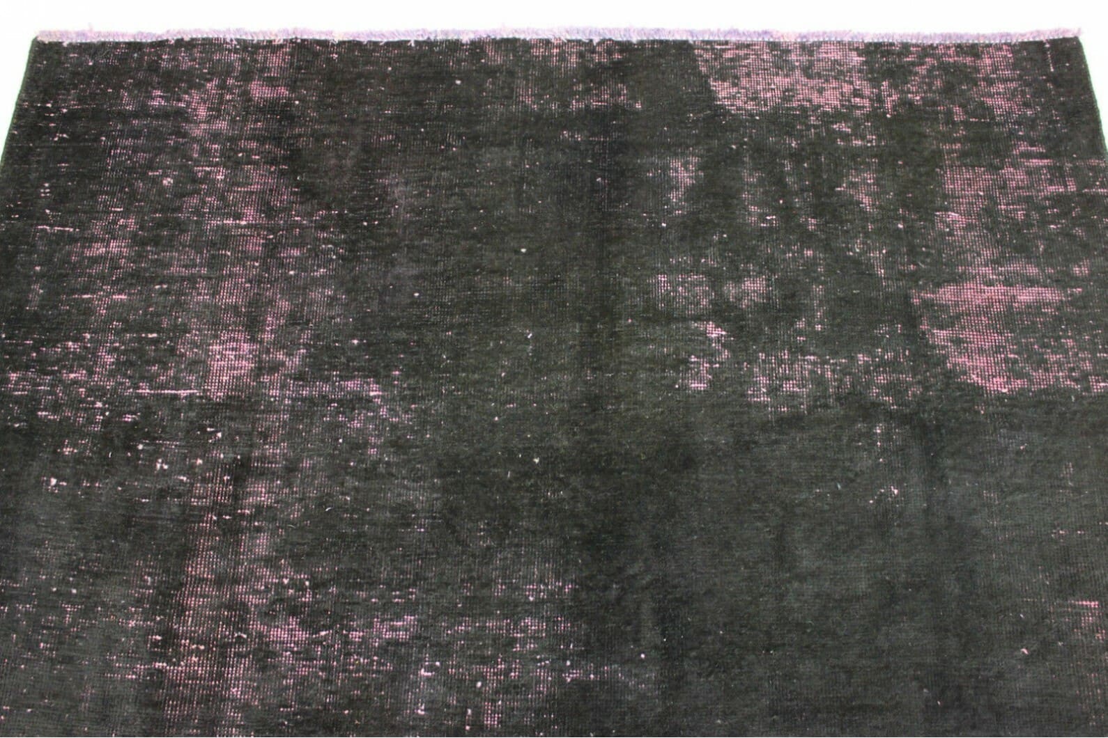 vintage-orientteppich-192x149cm-schwarz-rosa-handgeknupft-3 Oriental Rug — hand-knotted, 192 × 148 cm, Wool