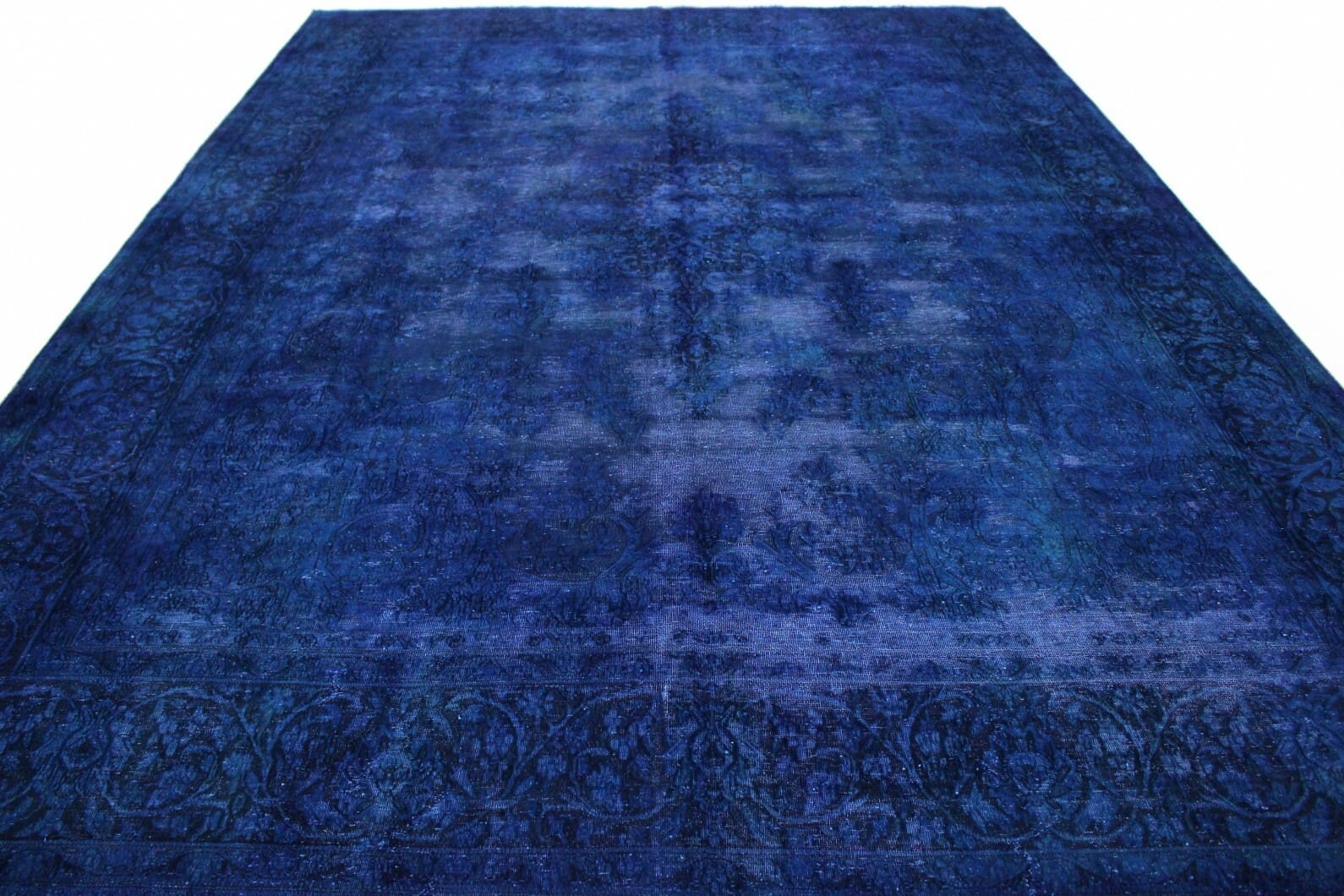 vintage-orientteppich-400x292cm-blau-lila-handgeknupft-5 Oriental Rug — handmade, 400 × 293 cm, Wool
