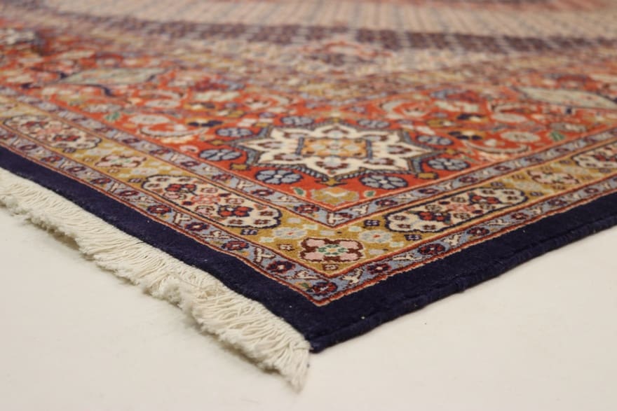 Moud Persian Rug — hand-knotted, 400 × 295 cm, Wool & Silk