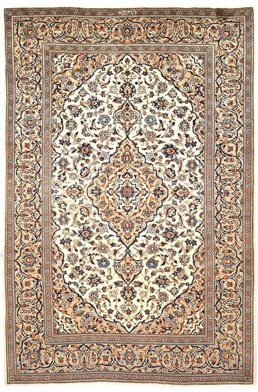 Kashan Persian Rug — hand-knotted, 295 × 196 cm, Wool