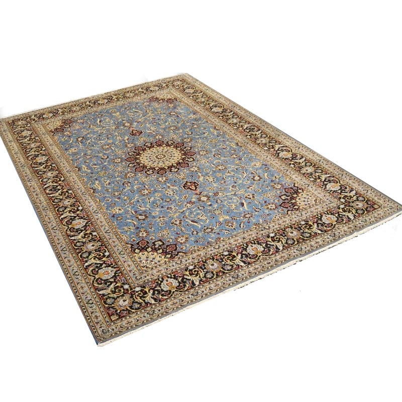 Hand-Knotted Wool Kashan Persian Rug, 362 × 241 cm