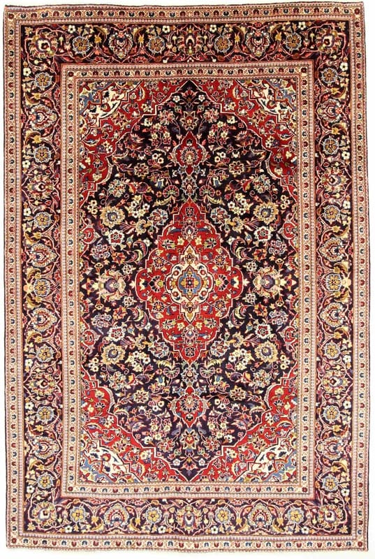 Kashan Persian Rug 297 × 198 cm, Wool, hand-knotted