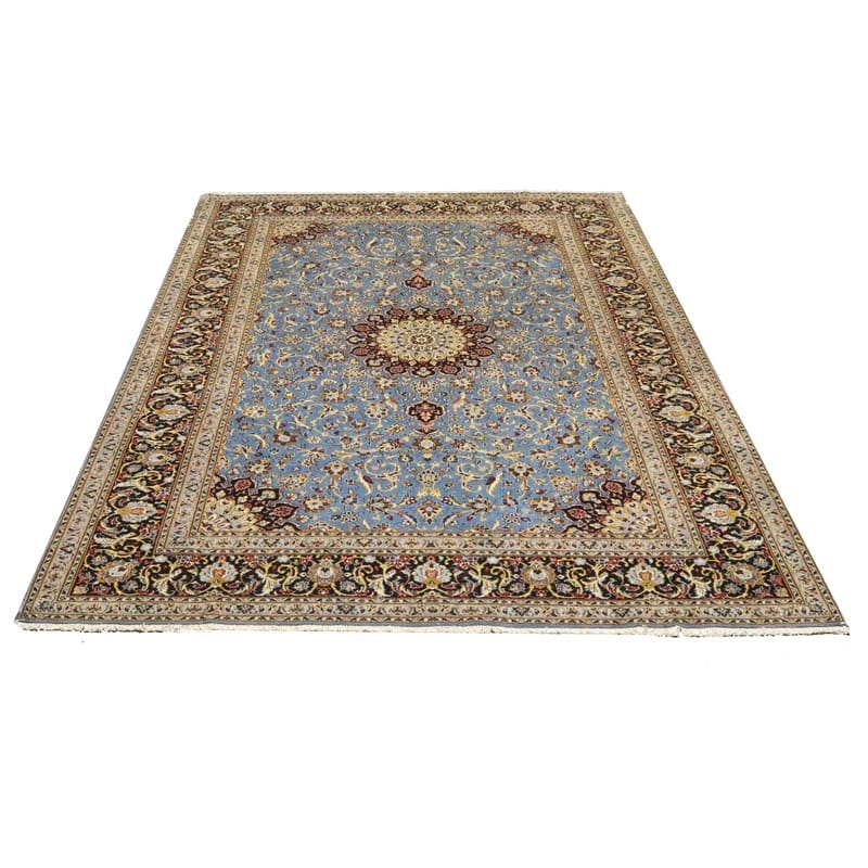 Hand-Knotted Wool Kashan Persian Rug, 362 × 241 cm
