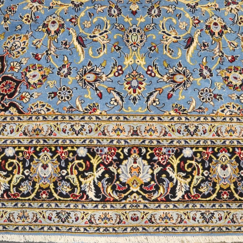 Hand-Knotted Wool Kashan Persian Rug, 362 × 241 cm
