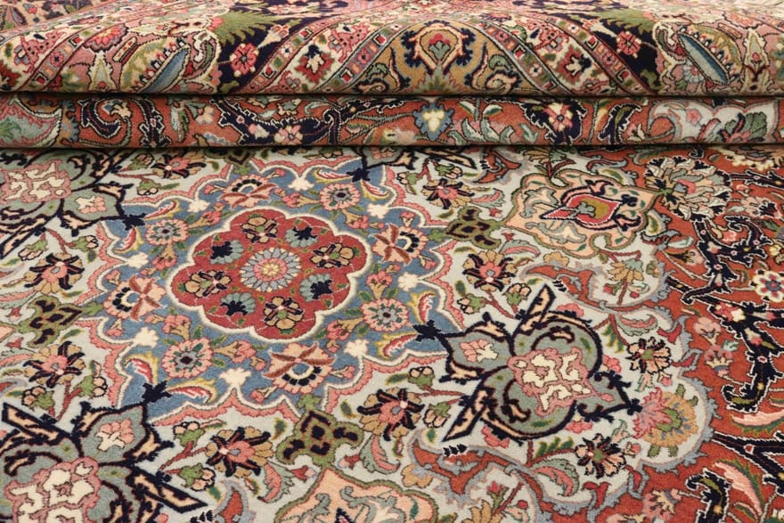tabriz-50-mahi-teppich-359x251-cm-handgeknupft-perserteppich-4 Tabriz Persian Rug — hand-knotted, 357 × 250 cm, Wool