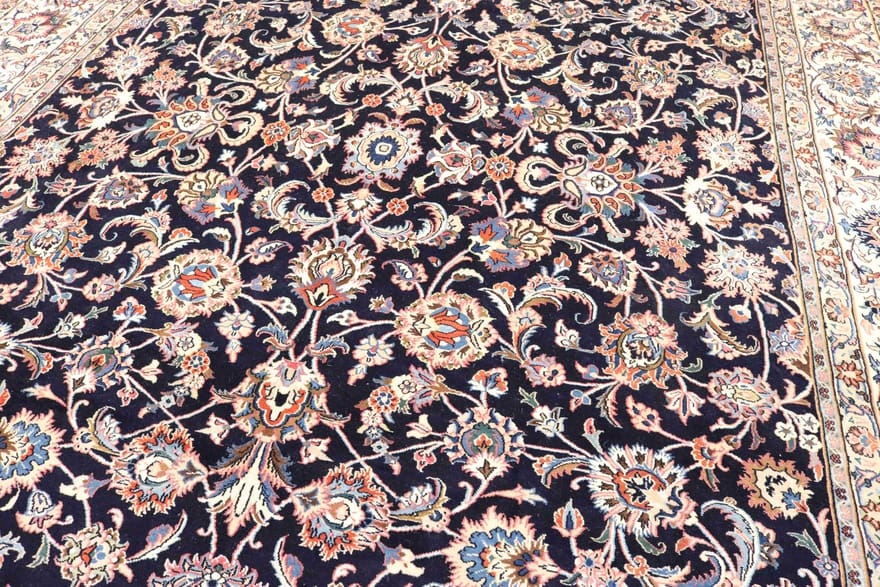 orientteppich-mashad-sherkat-360x244-cm-robust-rot-blau-handgeknupft-7 Hand-Knotted Wool & Silk Mashhad Persian Rug, 358 × 243 cm