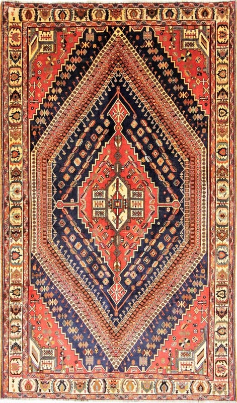 Qashqai Persian Rug — hand-knotted, 302 × 179 cm
