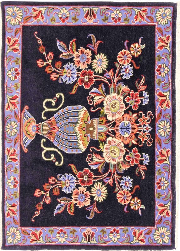 keshan-teppich-82x58-cm-klassisches-medaillon-handgeknupft-perserteppich Hand-Knotted Wool Kashan Persian Rug, 80 × 57 cm