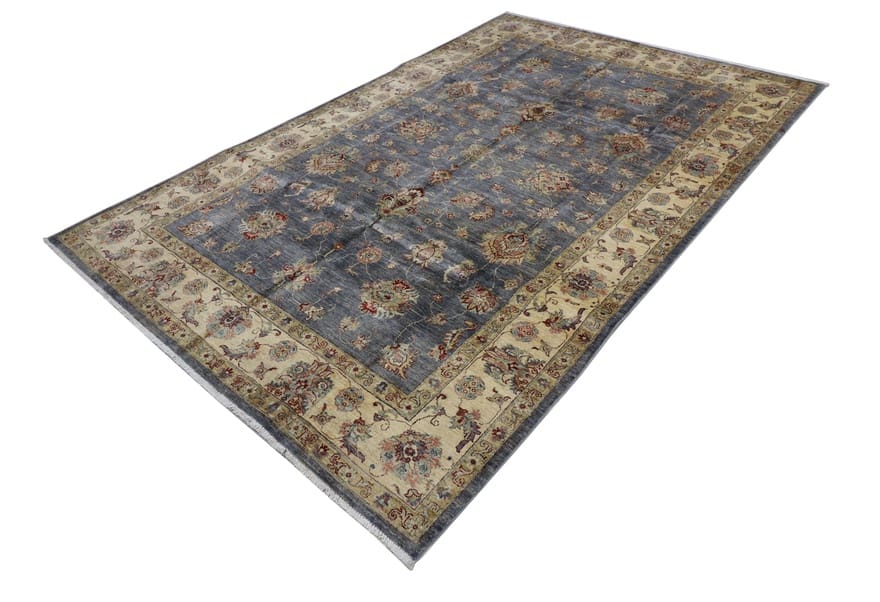 ziegler-orientteppich-306x209-cm-antiklook-handgeknupft-2 Hand-Knotted Wool Ziegler Pakistani Rug, 304 × 208 cm