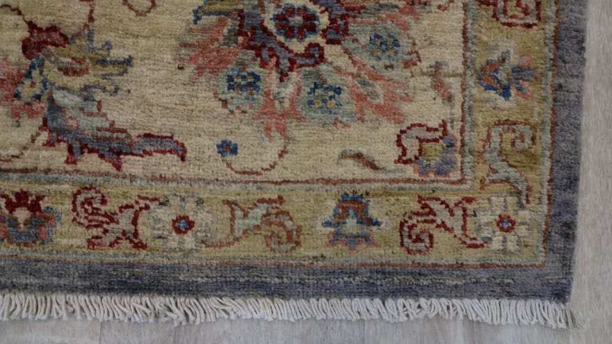 ziegler-orientteppich-306x209-cm-antiklook-handgeknupft-3 Hand-Knotted Wool Ziegler Pakistani Rug, 304 × 208 cm