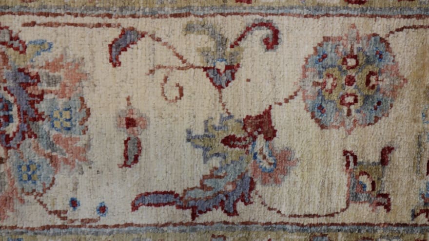 ziegler-orientteppich-306x209-cm-antiklook-handgeknupft-5 Hand-Knotted Wool Ziegler Pakistani Rug, 304 × 208 cm