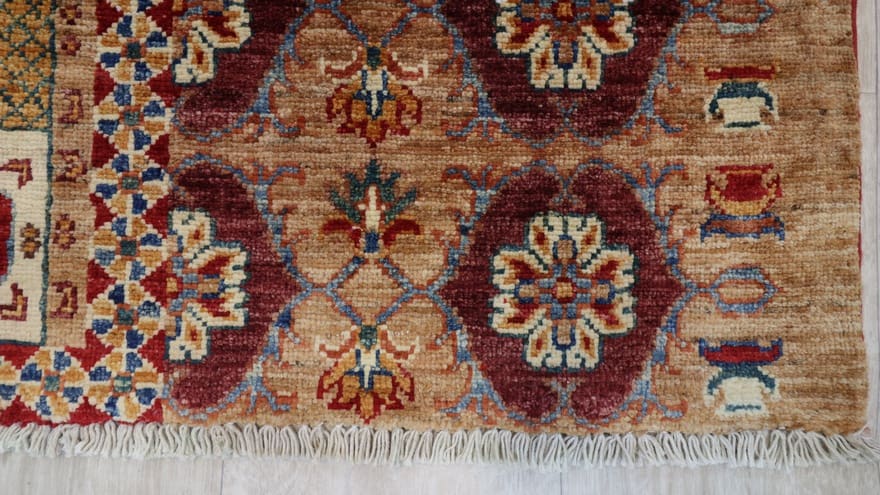 Hand-Knotted Wool Ziegler Pakistani Rug, 289 × 210 cm