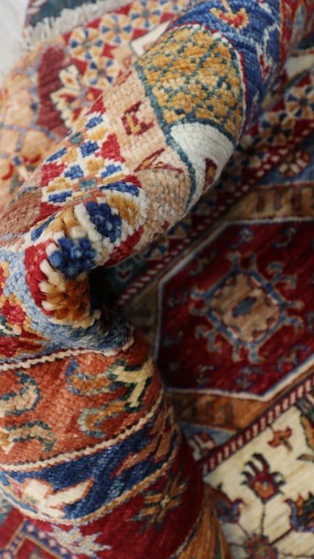Hand-Knotted Wool Ziegler Pakistani Rug, 289 × 210 cm
