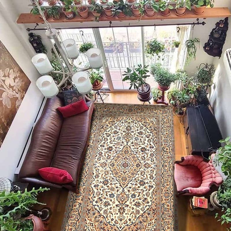Kashan Persian Rug — hand-knotted, 295 × 196 cm, Wool