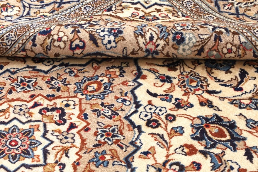 Kashan Persian Rug — hand-knotted, 295 × 196 cm, Wool