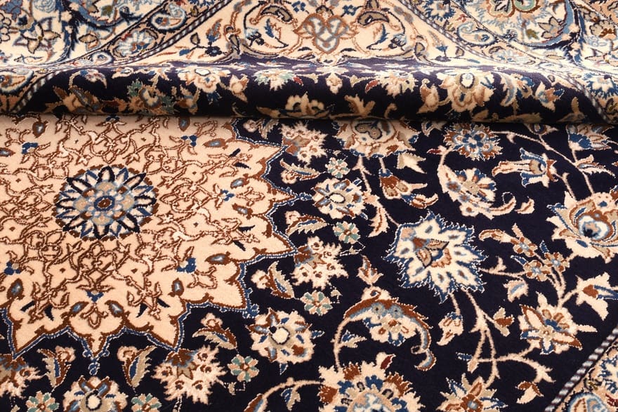 Nain Persian Rug 300 × 208 cm, Wool & Silk, hand-knotted