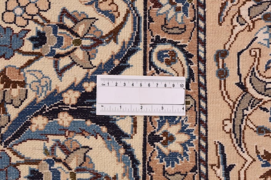 Nain Persian Rug 300 × 208 cm, Wool & Silk, hand-knotted