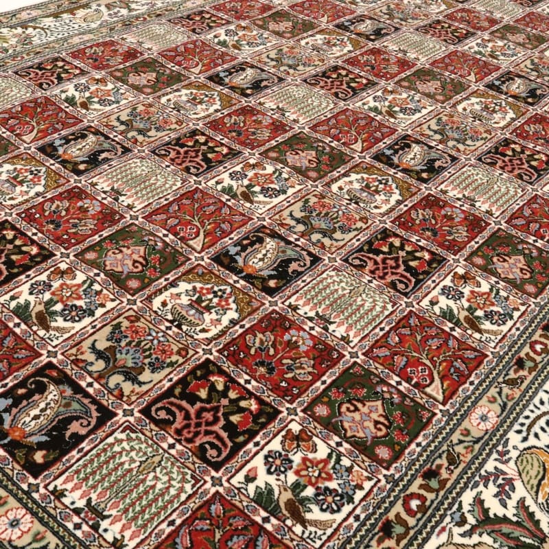 Moud Persian Rug — hand-knotted, 285 × 199 cm, Wool & Silk
