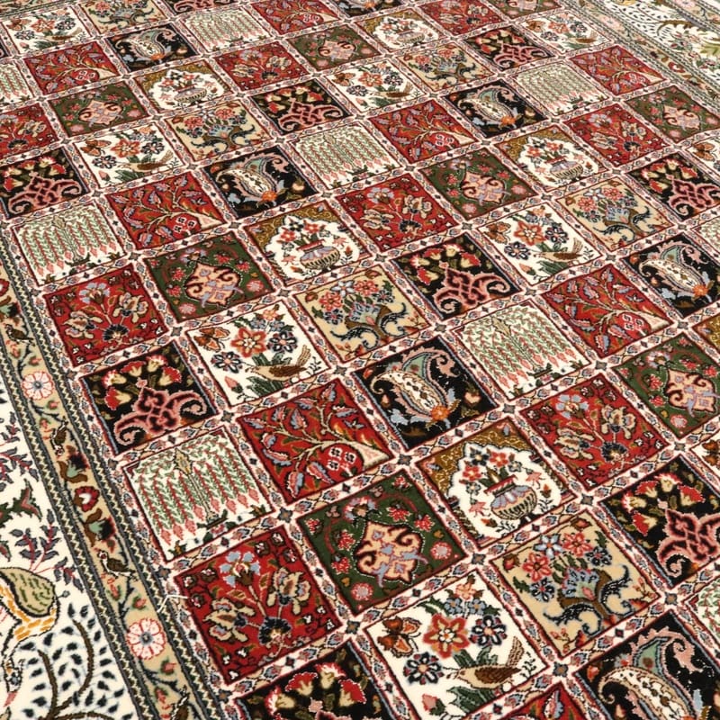 Moud Persian Rug — hand-knotted, 285 × 199 cm, Wool & Silk