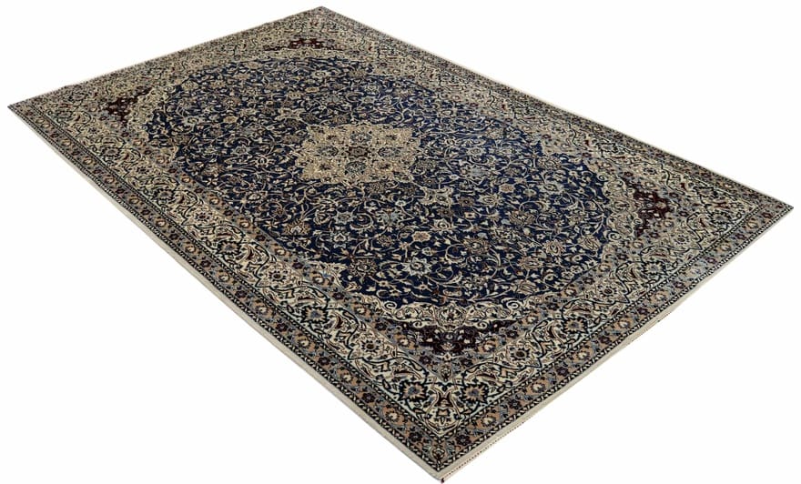 Nain Persian Rug — hand-knotted, 325 × 205 cm, Wool & Silk