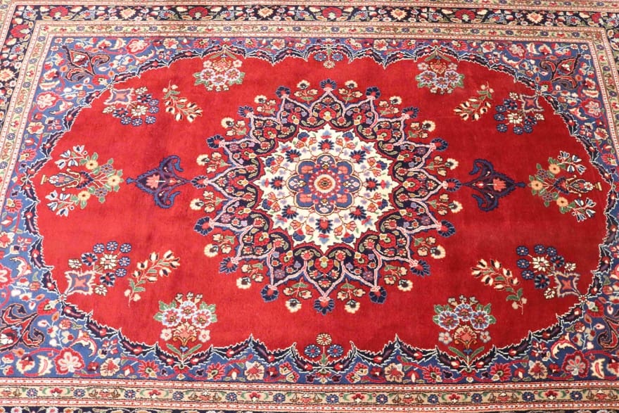 moud-teppich-303x202-cm-medaillon-muster-handgeknupft-perserteppich-2 Hand-Knotted Wool Moud Persian Rug, 301 × 201 cm