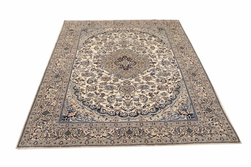 Nain Persian Rug — hand-knotted, 299 × 209 cm, Silk