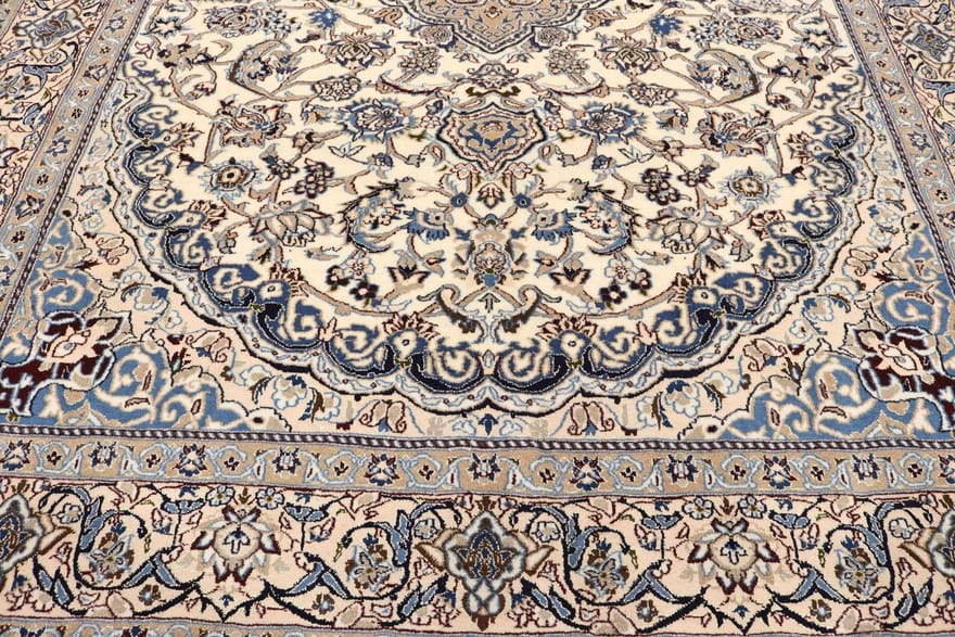 Nain Persian Rug — hand-knotted, 299 × 209 cm, Silk