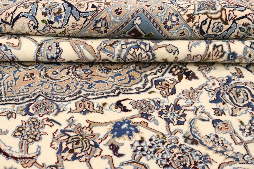 Nain Persian Rug — hand-knotted, 299 × 209 cm, Silk