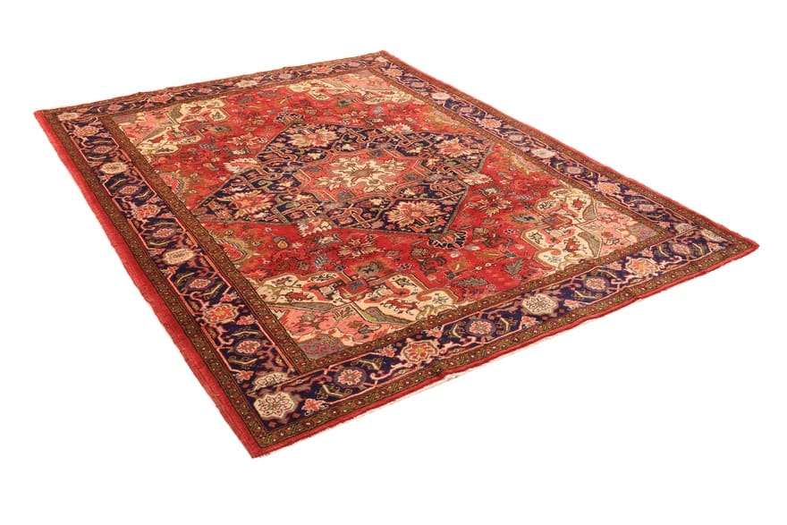 handgeknupfter-heriz-orientteppich-281x214-cm-100-wolle-bunt-1 Heriz Persian Rug 279 × 213 cm, Wool, hand-knotted
