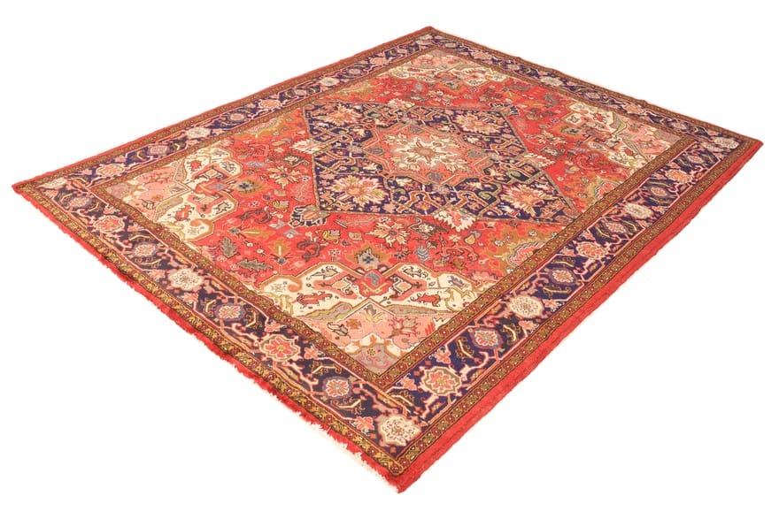 handgeknupfter-heriz-orientteppich-281x214-cm-100-wolle-bunt-2 Heriz Persian Rug 279 × 213 cm, Wool, hand-knotted