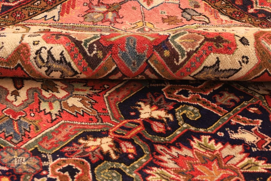 handgeknupfter-heriz-orientteppich-281x214-cm-100-wolle-bunt-4 Heriz Persian Rug 279 × 213 cm, Wool, hand-knotted