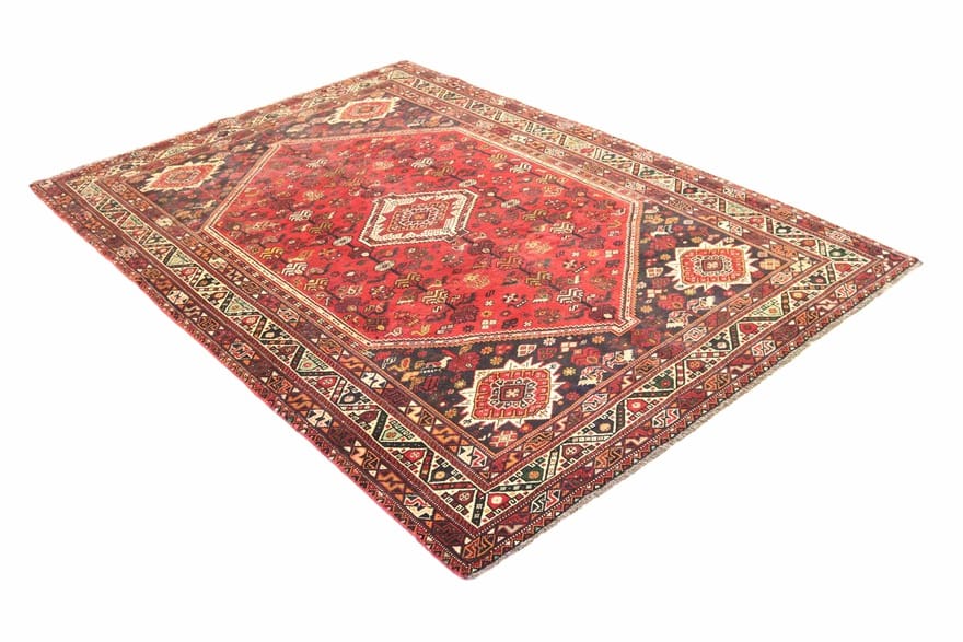 Qashqai Persian Rug — hand-knotted, 296 × 207 cm