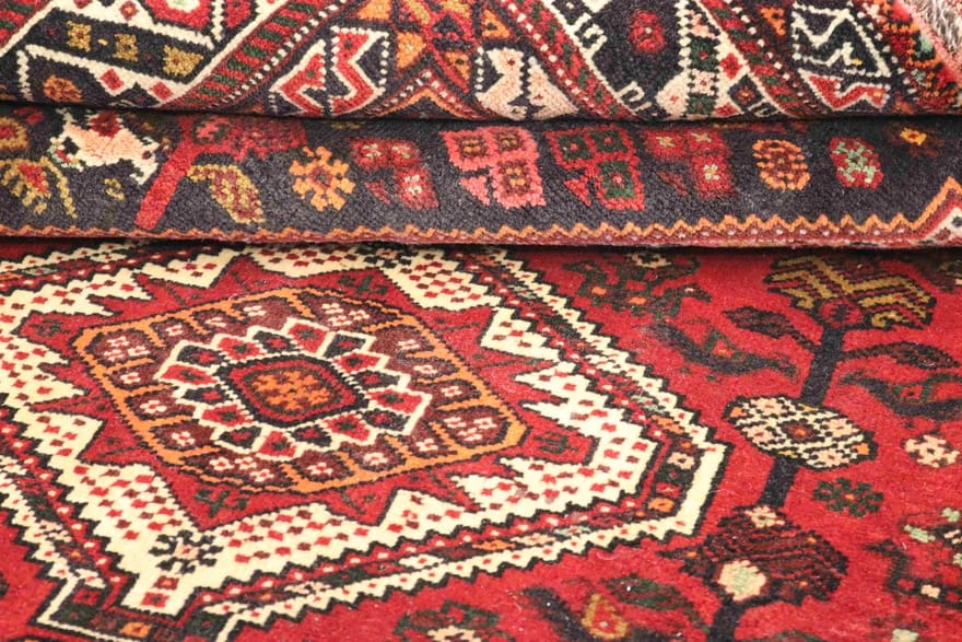 Qashqai Persian Rug — hand-knotted, 296 × 207 cm